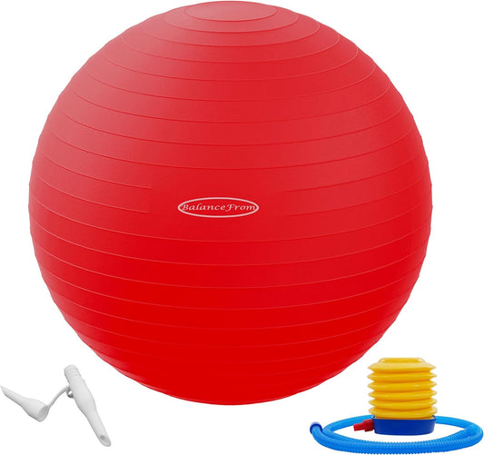 Anti-Burst and Slip Resistant Exercise Ball - Yoga, Fitness,