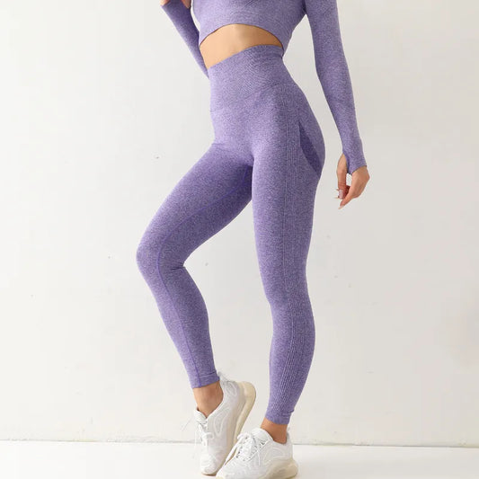 Women Seamless High Waist Slim Yoga Leggings