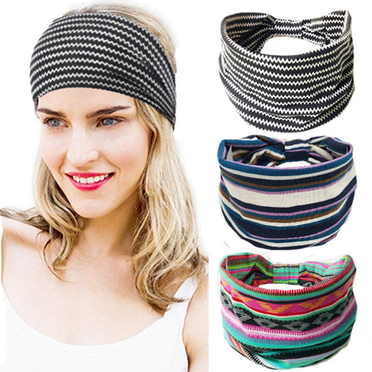 Hair Bands Headbands Wide HeadwrapCotton  Headpiece Stretch