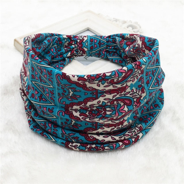 Hair Bands Headbands Wide HeadwrapCotton  Headpiece Stretch - CoreYogaWear