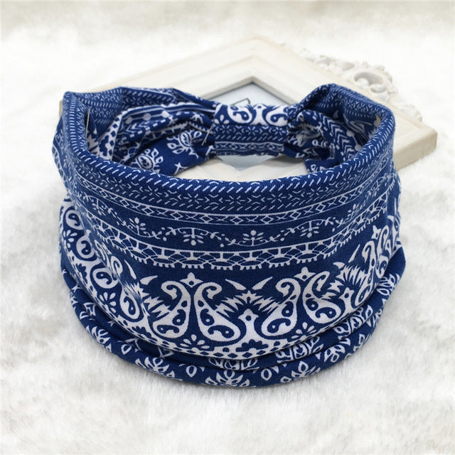 Hair Bands Headbands Wide HeadwrapCotton  Headpiece Stretch - CoreYogaWear