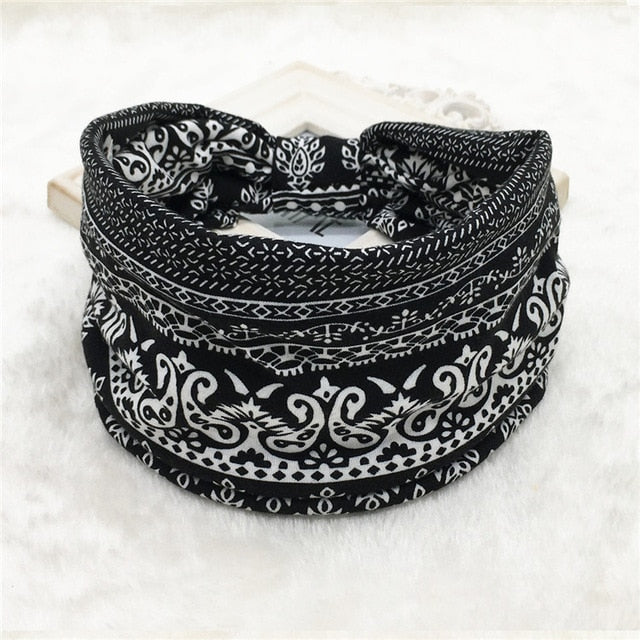Hair Bands Headbands Wide HeadwrapCotton  Headpiece Stretch - CoreYogaWear
