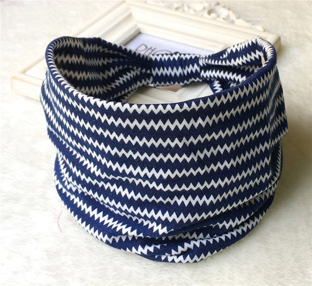 Hair Bands Headbands Wide HeadwrapCotton  Headpiece Stretch - CoreYogaWear