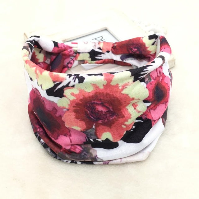 Hair Bands Headbands Wide HeadwrapCotton  Headpiece Stretch - CoreYogaWear