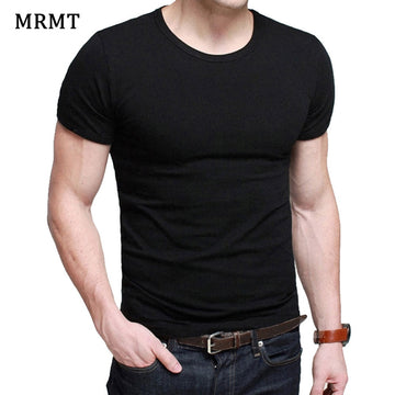 Lycra Men'S T Shirt Short Sleeve T-Shirt O-Neck Slim Solid Color Half Sleeved Tee Shirt 2020 MRMT - CoreYogaWear