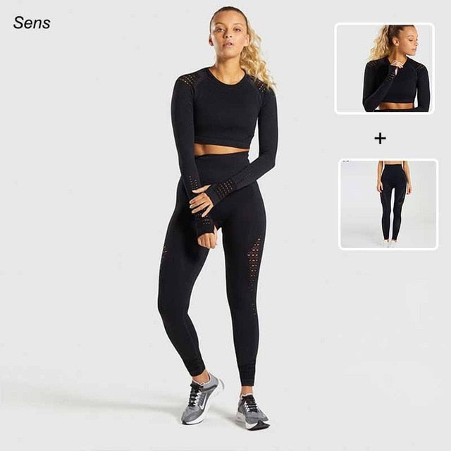 Women Yoga Sports Wear Suit Fitness Leggings - CoreYogaWear