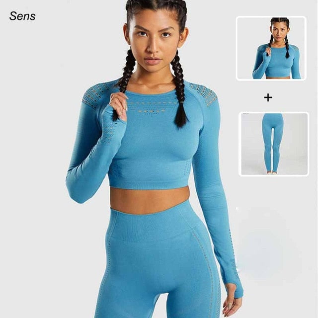 Women Yoga Sports Wear Suit Fitness Leggings - CoreYogaWear