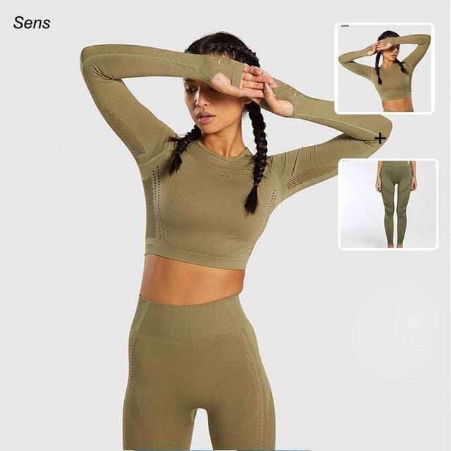Women Yoga Sports Wear Suit Fitness Leggings - CoreYogaWear