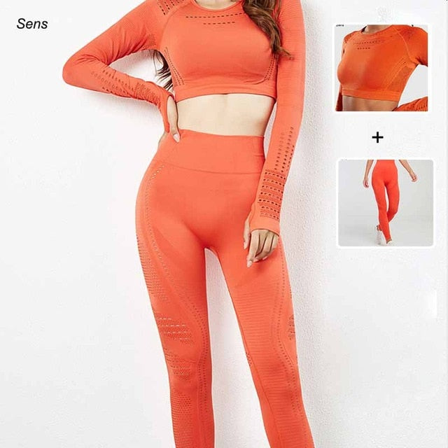 Women Yoga Sports Wear Suit Fitness Leggings - CoreYogaWear