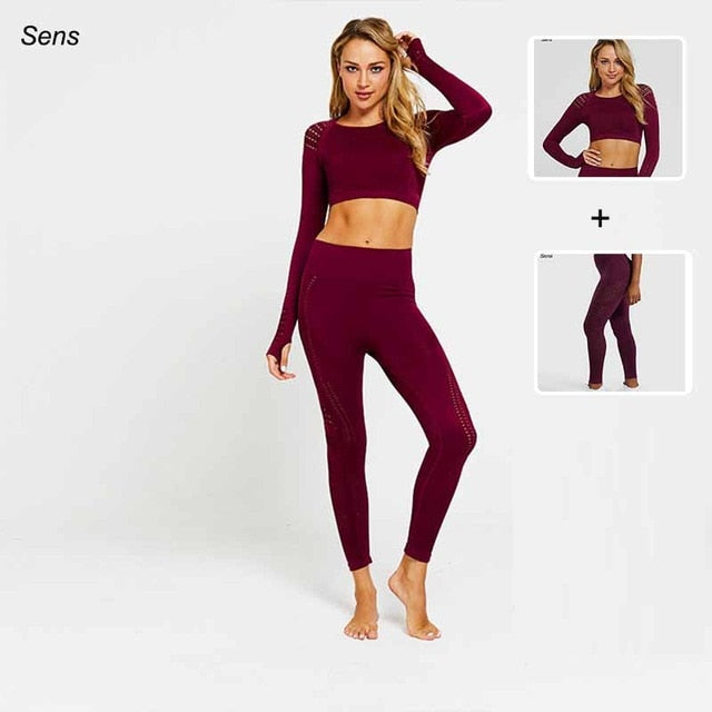 Women Yoga Sports Wear Suit Fitness Leggings - CoreYogaWear