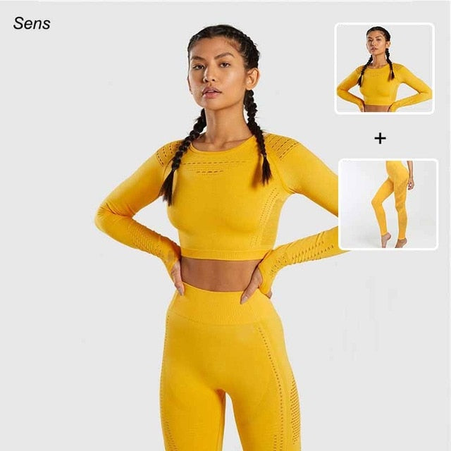 Women Yoga Sports Wear Suit Fitness Leggings - CoreYogaWear