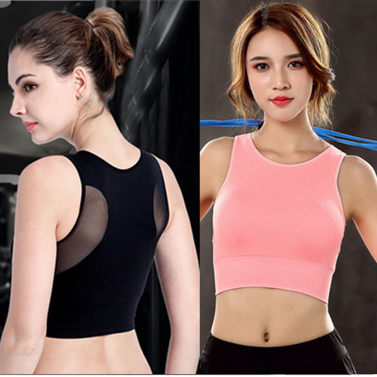 Yoga fitness Shockproof Mesh  Sports Wear