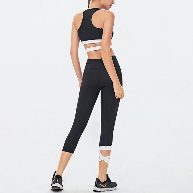 Sports Padded Bra Leggings  Suit Running - CoreYogaWear