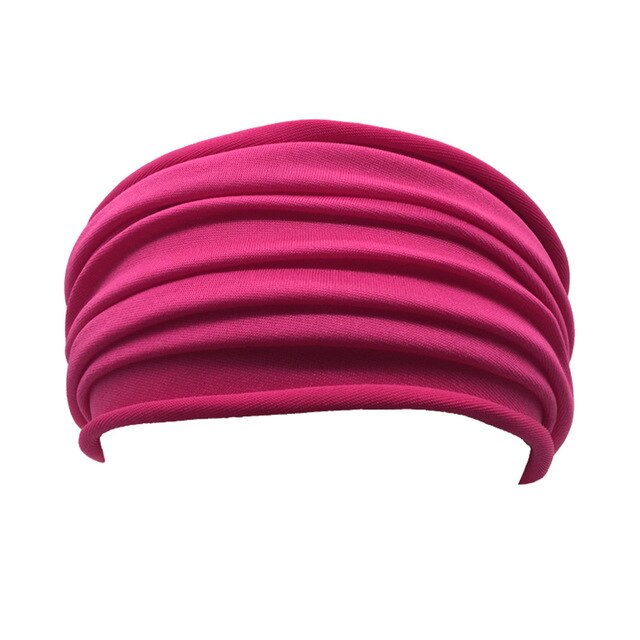 Women Soft Hairband Wide Elastic Stretch  Head Wrap Scarf Hair - CoreYogaWear