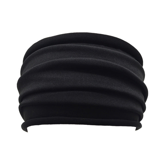 Women Soft Hairband Wide Elastic Stretch  Head Wrap Scarf Hair - CoreYogaWear