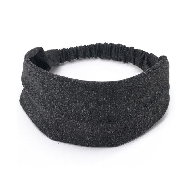Women Soft Hairband Wide Elastic Stretch  Head Wrap Scarf Hair - CoreYogaWear