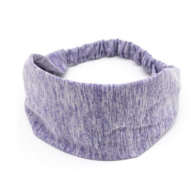 Women Soft Hairband Wide Elastic Stretch  Head Wrap Scarf Hair - CoreYogaWear